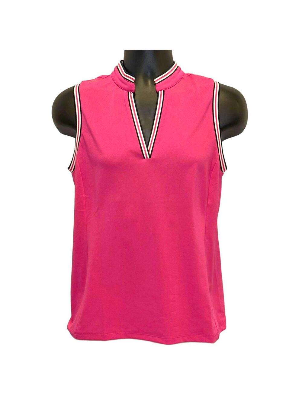RLX Ralph Lauren Tailored Fit Sleeveless Polo Shirt "Pink" Women's Large | NWT
